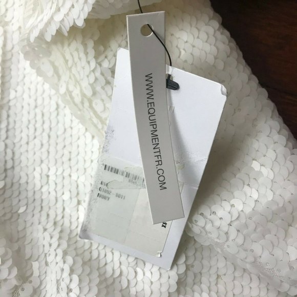 NWT Equipment Shane Sequin Crew neck Sweater - Picture 6 of 7